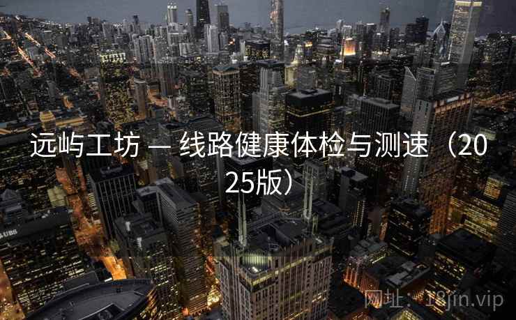 远屿工坊 — 线路健康体检与测速（2025版）