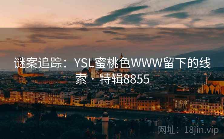 谜案追踪：YSL蜜桃色WWW留下的线索 · 特辑8855